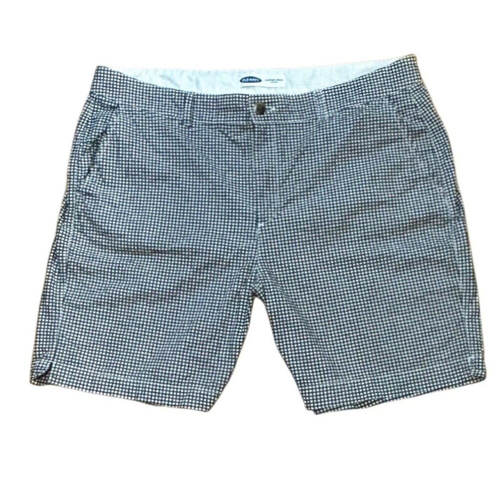 Old Navy Everyday High-Rise Chino Shorts with Belt Loops & Pockets Blue & White